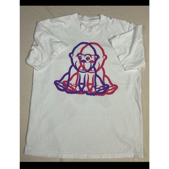 INAKA Power Cartoon Monkey Graphic T-Shirt – White, Size Medium - Picture 1 of 2